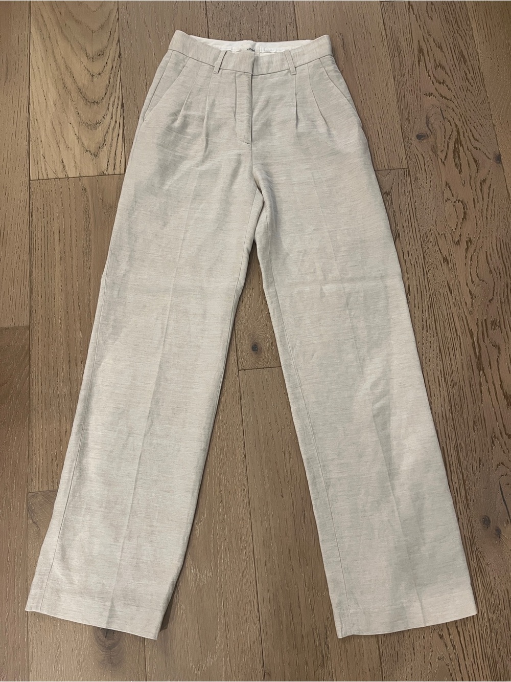 Aritzia effortless linen pants in Ecru